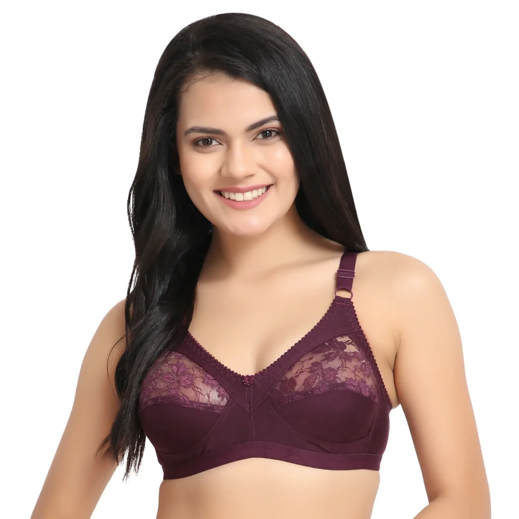 net bra with lace on cups